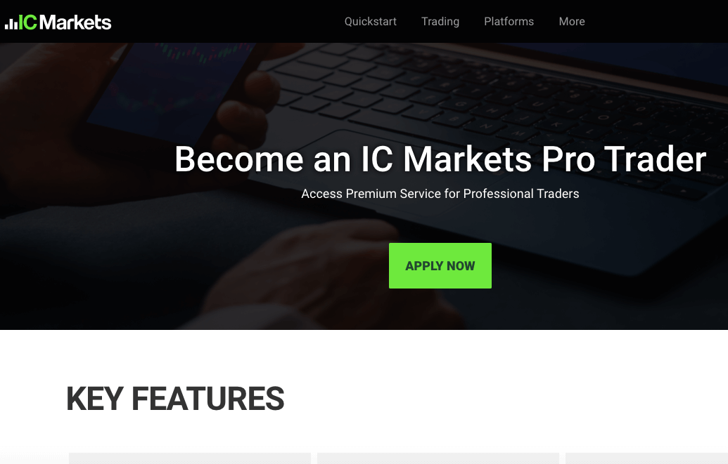 Professional Account on IC Markets Australia