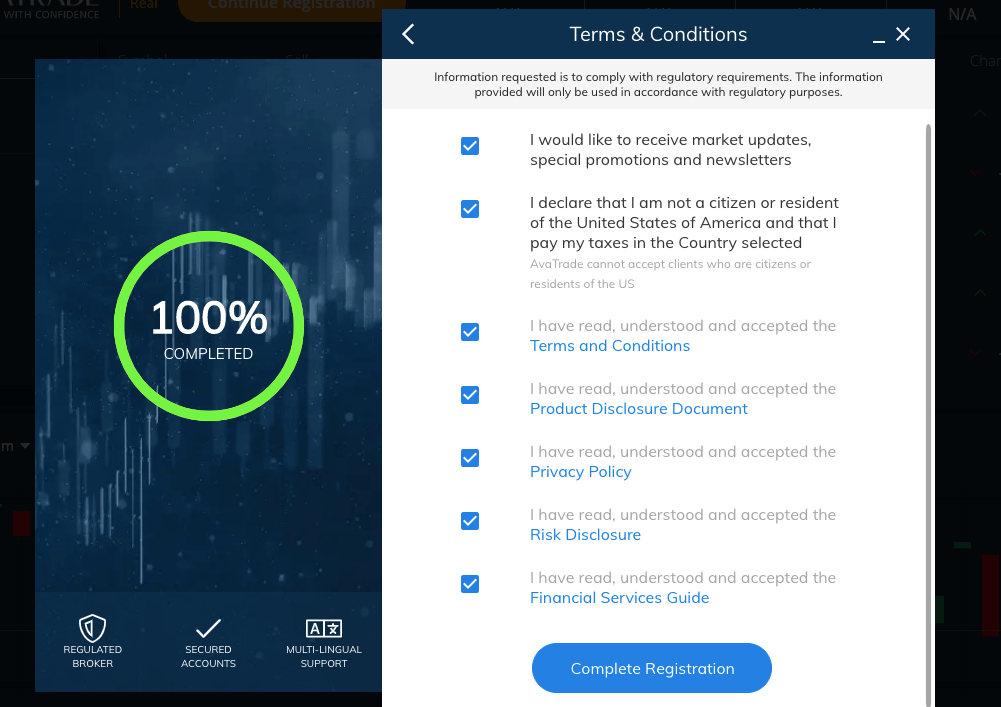 AvaTrade Account Registration