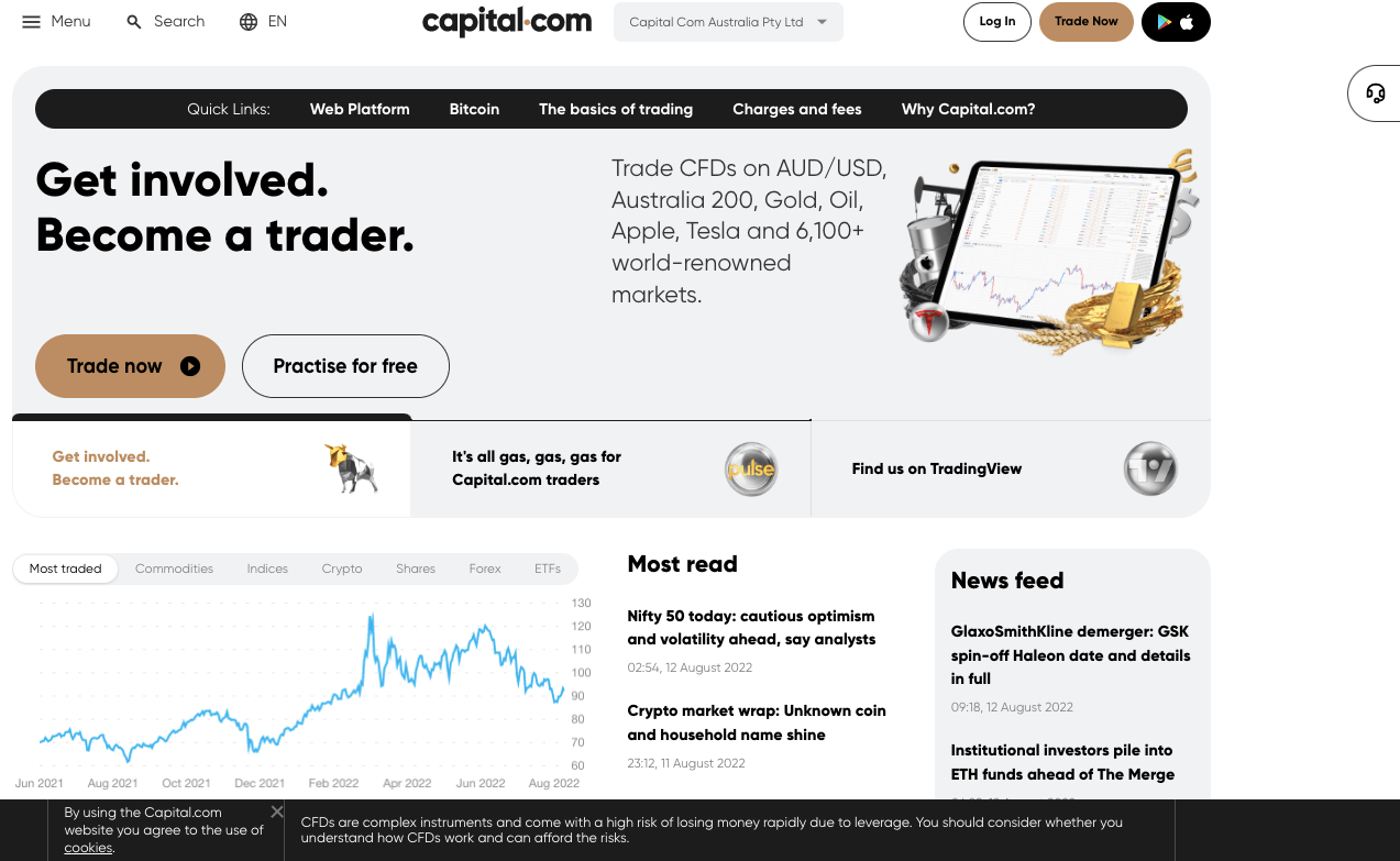 Capital.com Website Australia