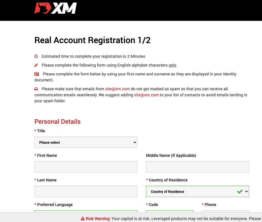 Open Account with XM Australia