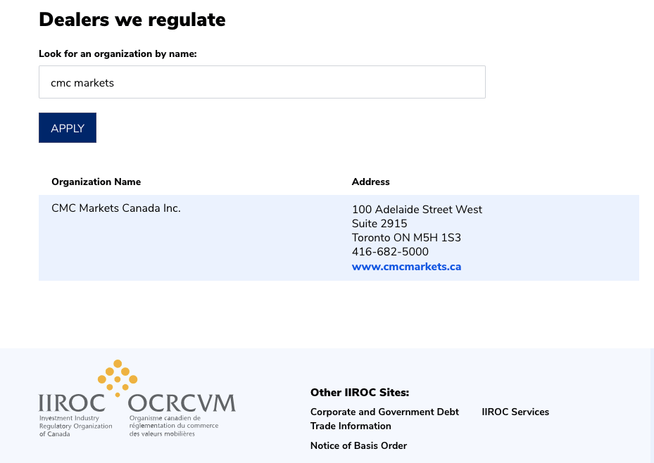 IIROC Forex Regulator