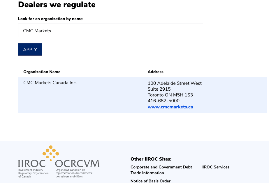 CMC Markets Regulation with CIRO