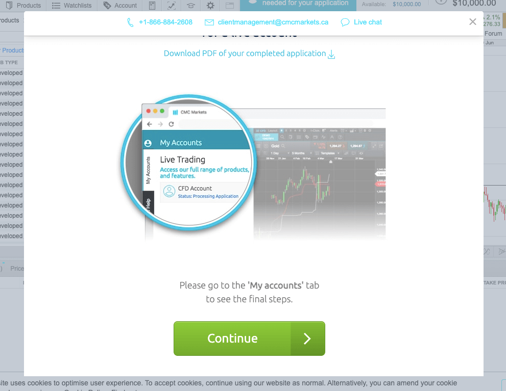 CMC Markets Account Application