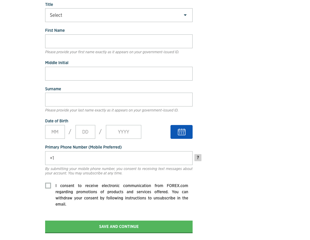 Forex.com Registration Canada