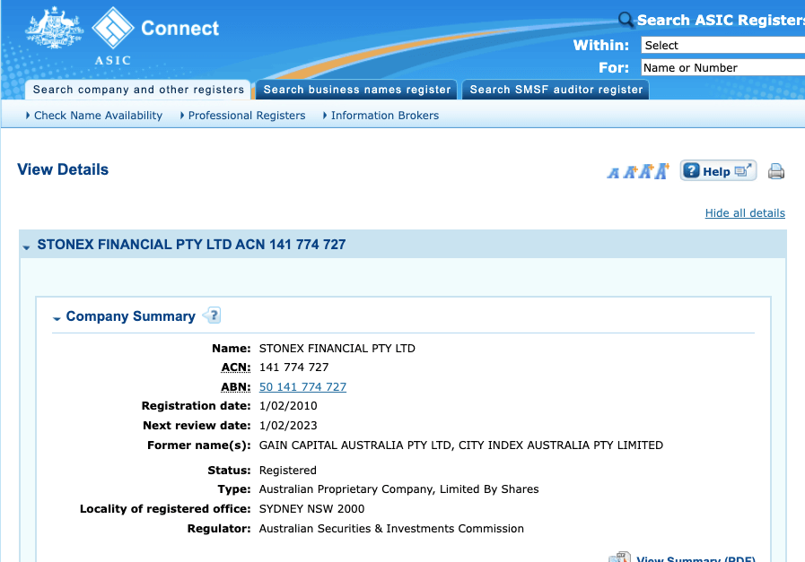 Forex.com License in Australia