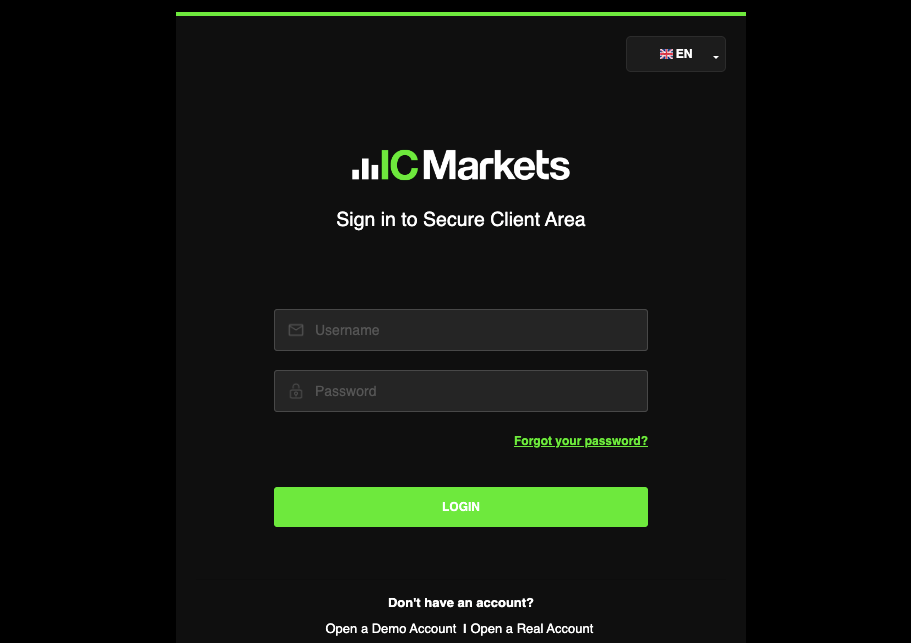 Login to IC Markets