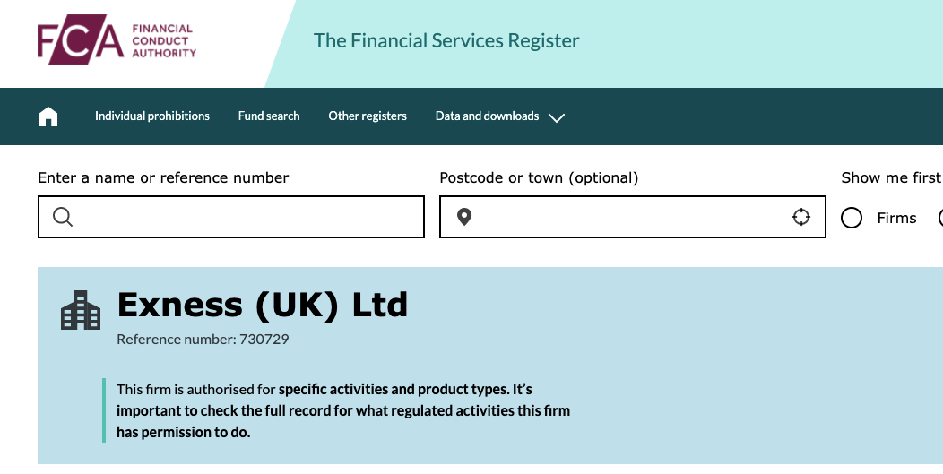 Exness UK Regulation