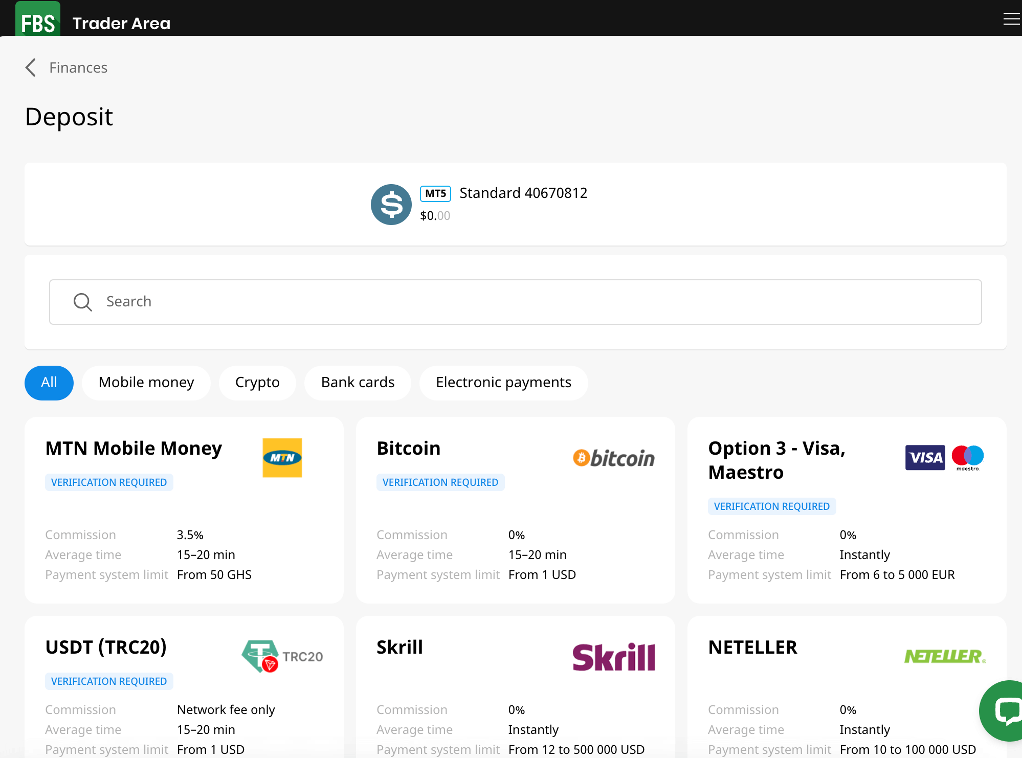 FBS Payment Methods Ghana