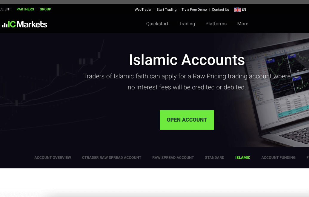 IC Markets Swap-free Islamic Account