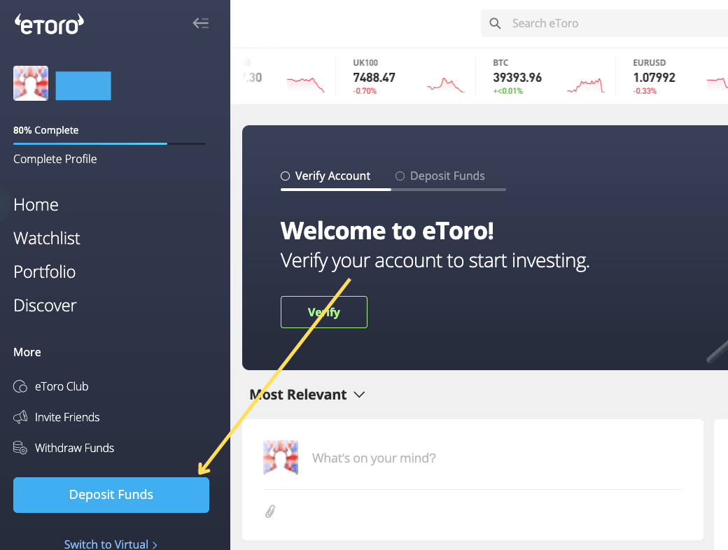 Deposit Funds to eToro Malaysia