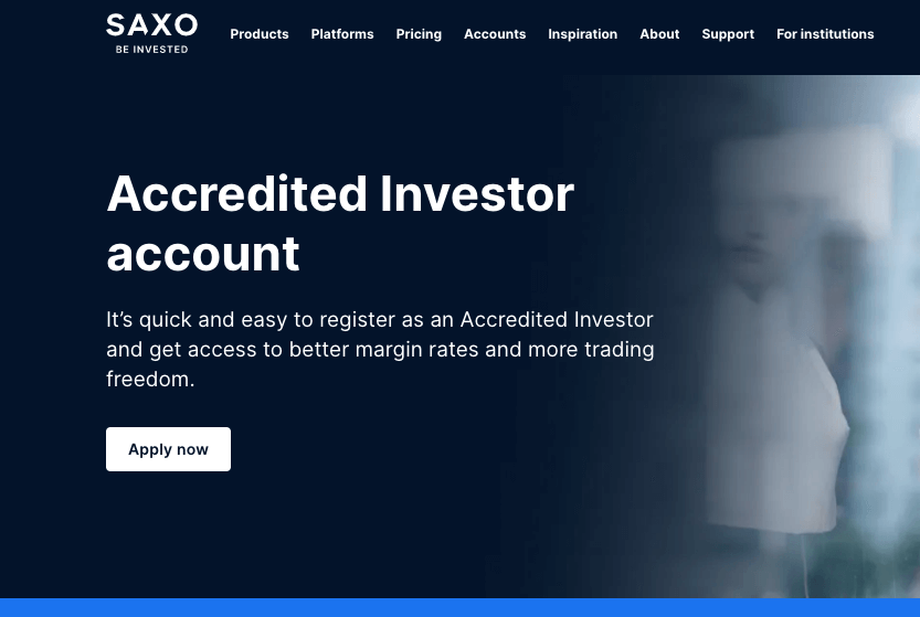 Saxo Bank Singapore Accredited Investor
