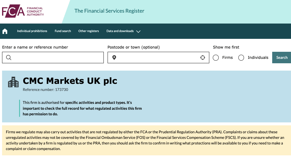 CMC Markets UK FCA Regulation