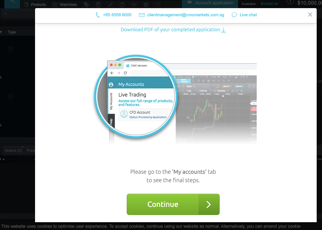 CMC Markets Account Application