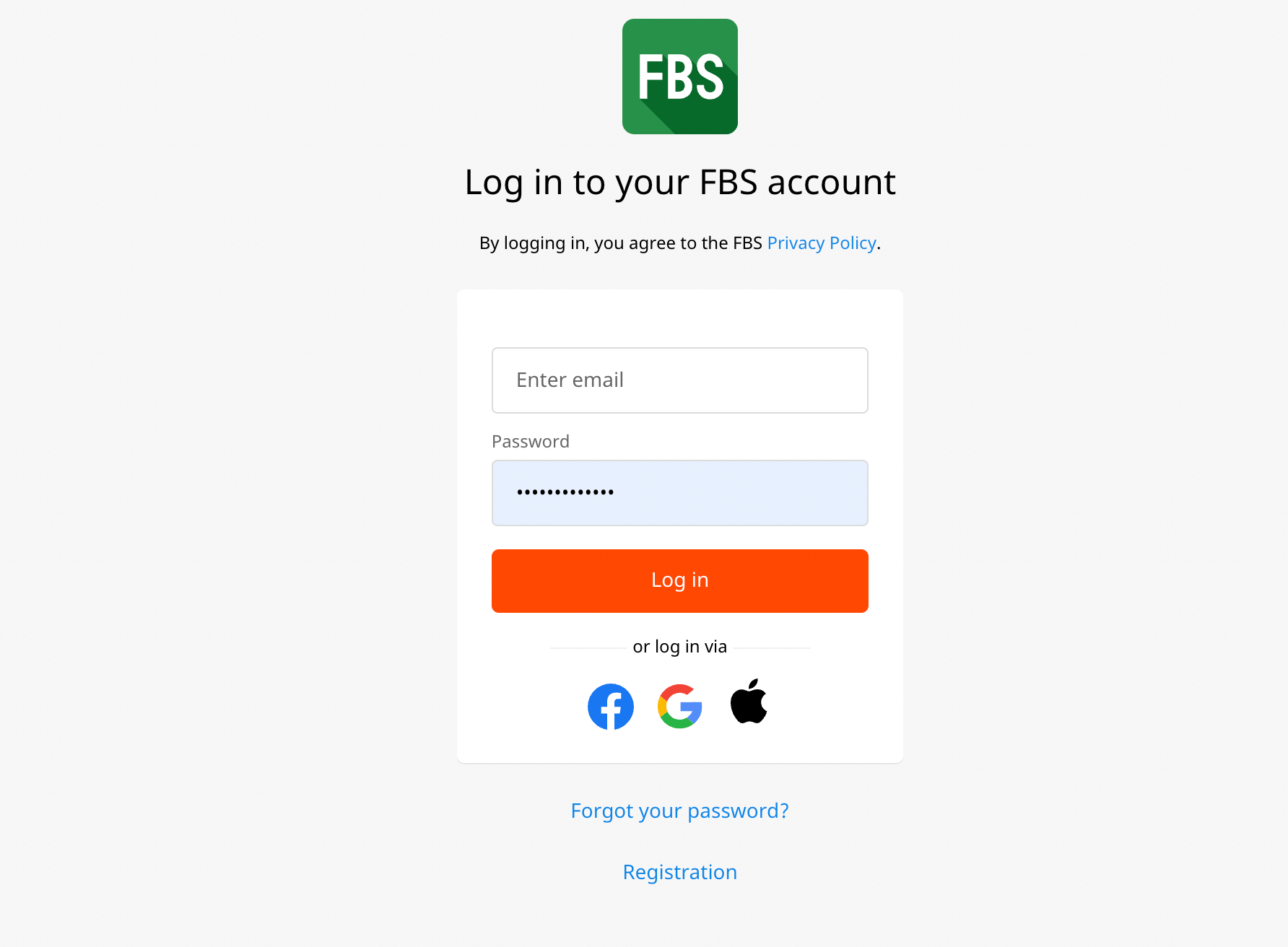 Sign in to FBS