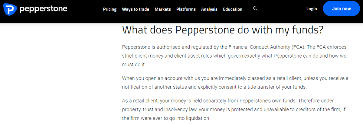 What Pepperstone do with my funds?