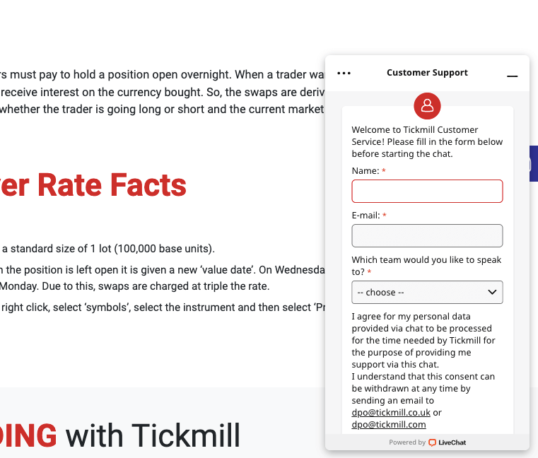 Tickmill Customer Support