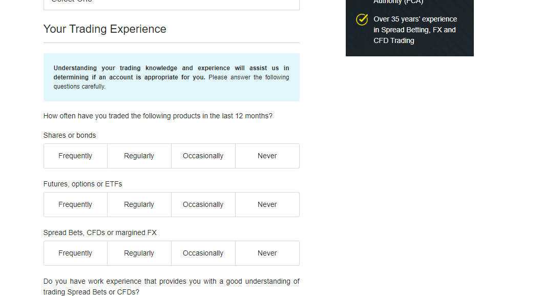 City Index Client Profile