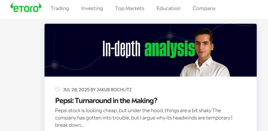 eToro Expert Analyst