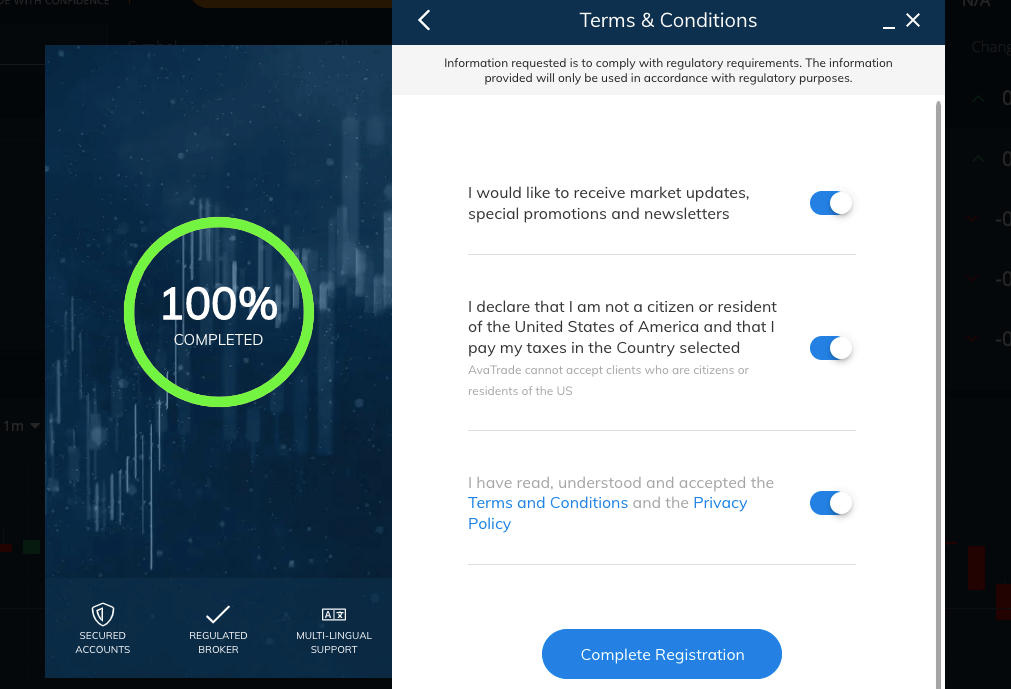 AvaTrade Account Registration