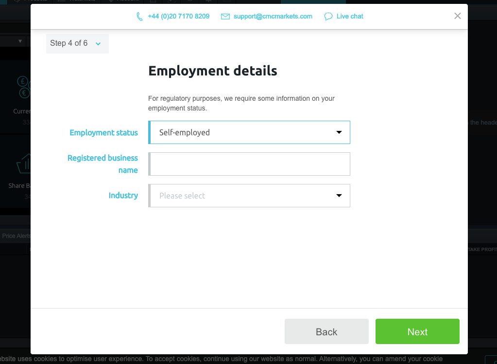 Register with CMC Markets UK