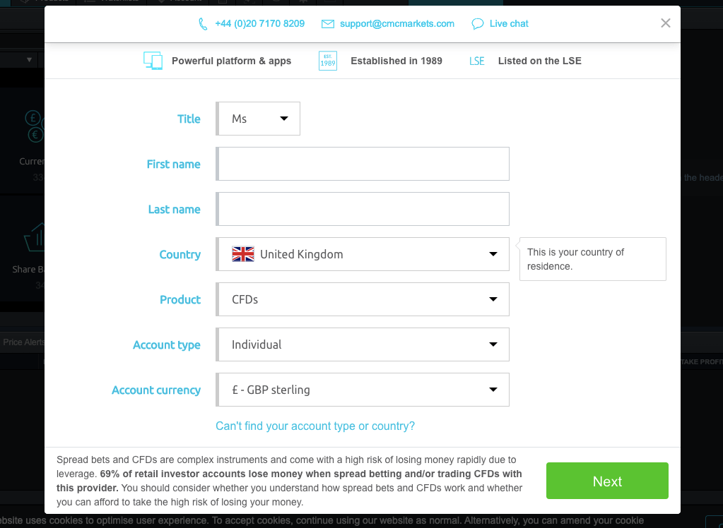 CMC Markets UK Account Currency