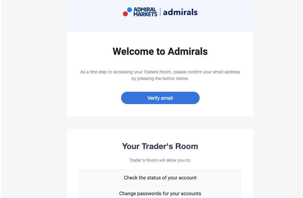 Register Admiral Markets Account