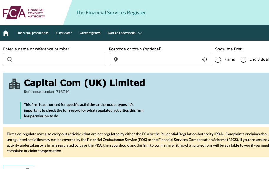 Capital.com UK FCA Regulation
