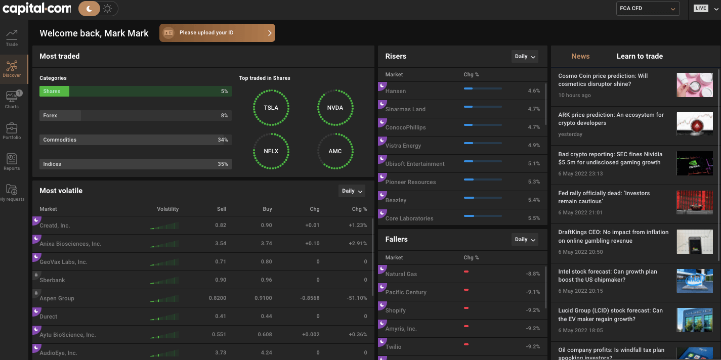 Capital.com Web Platform