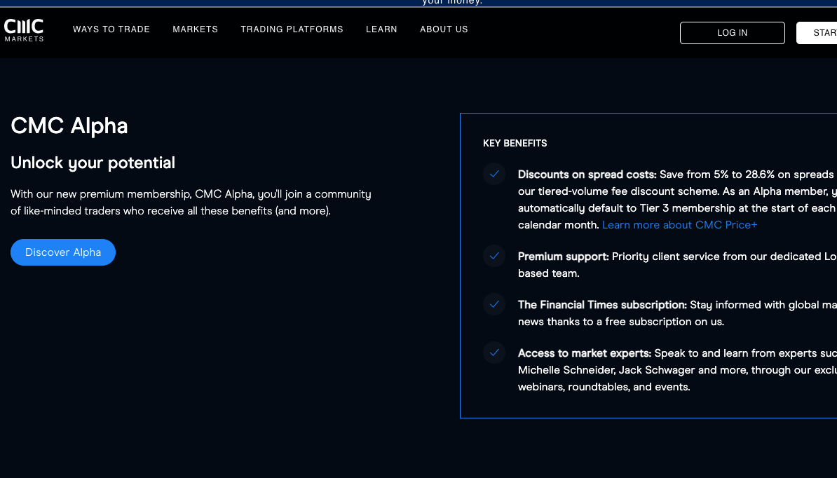 CMC Markets Alpha Account