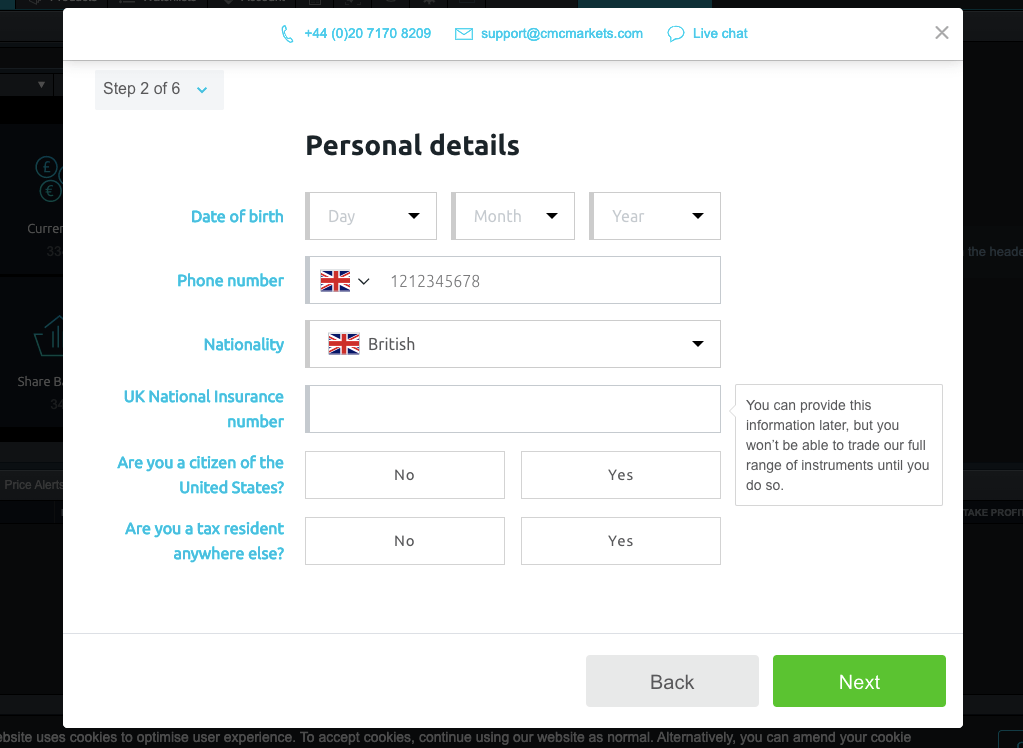 Open Account with CMC Markets UK