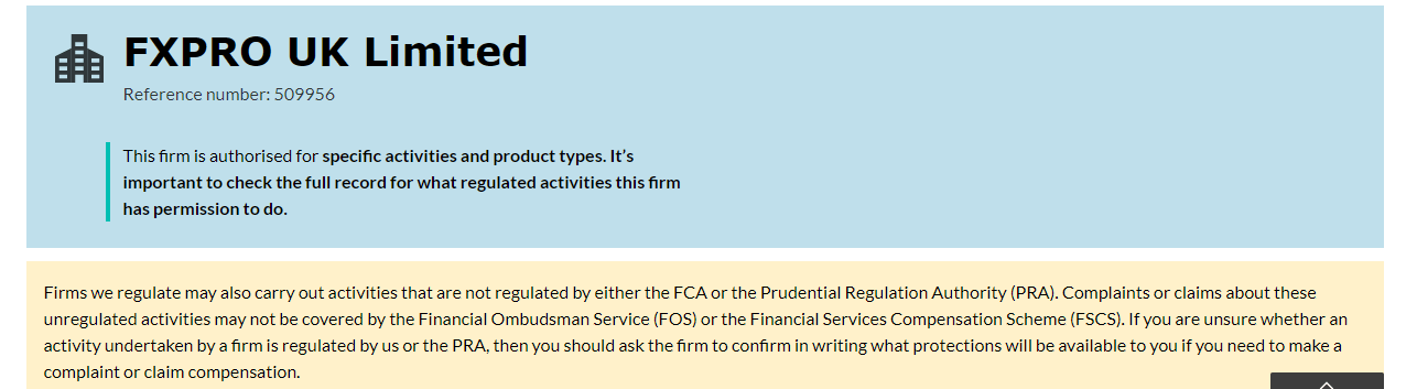 CFD Broker FCA License