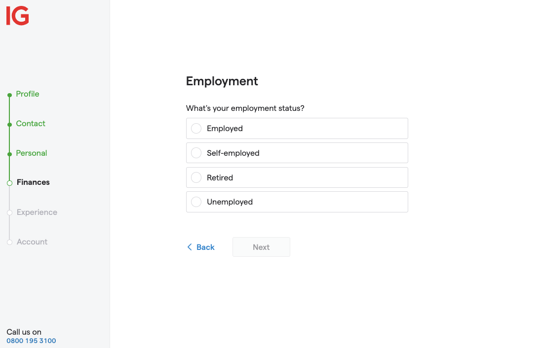 IG Markets Account Opening Requirement