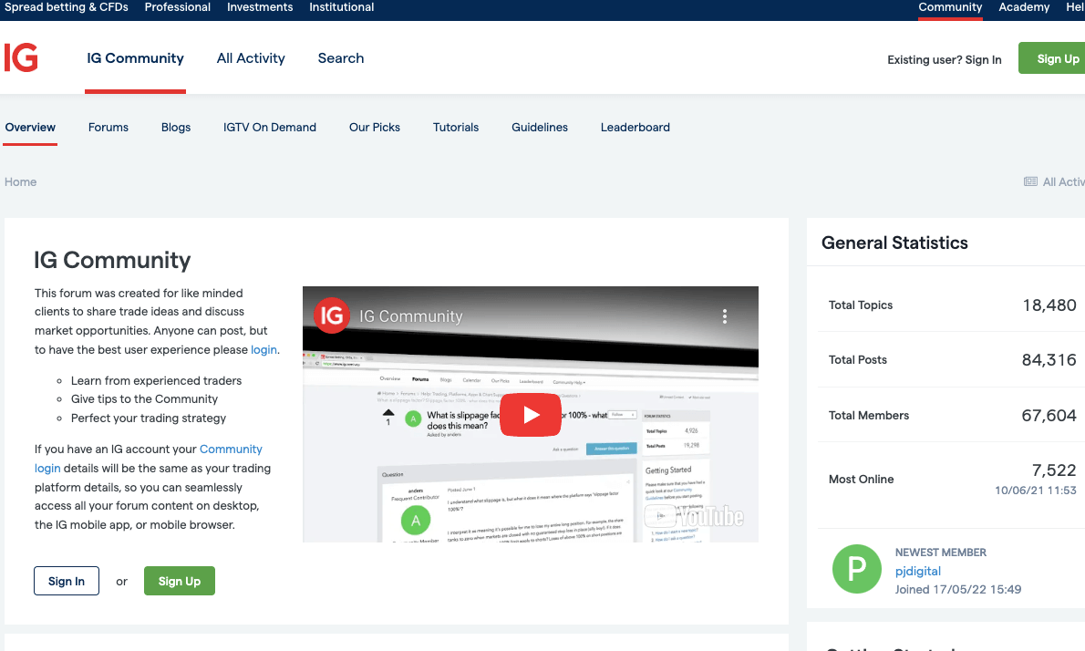 IG Markets UK Support Community