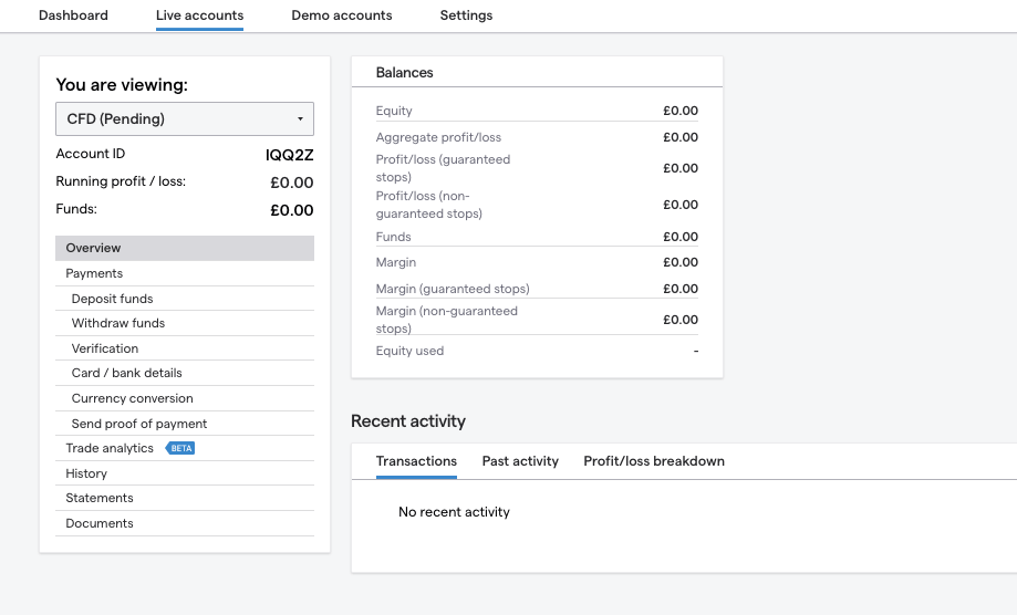 Deposit to IG Markets