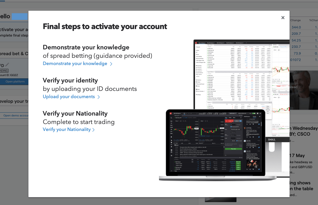 Account Verification on IG Markets UK