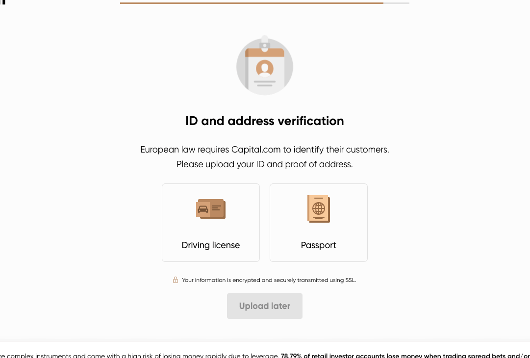 Verify Identity on Capital.com