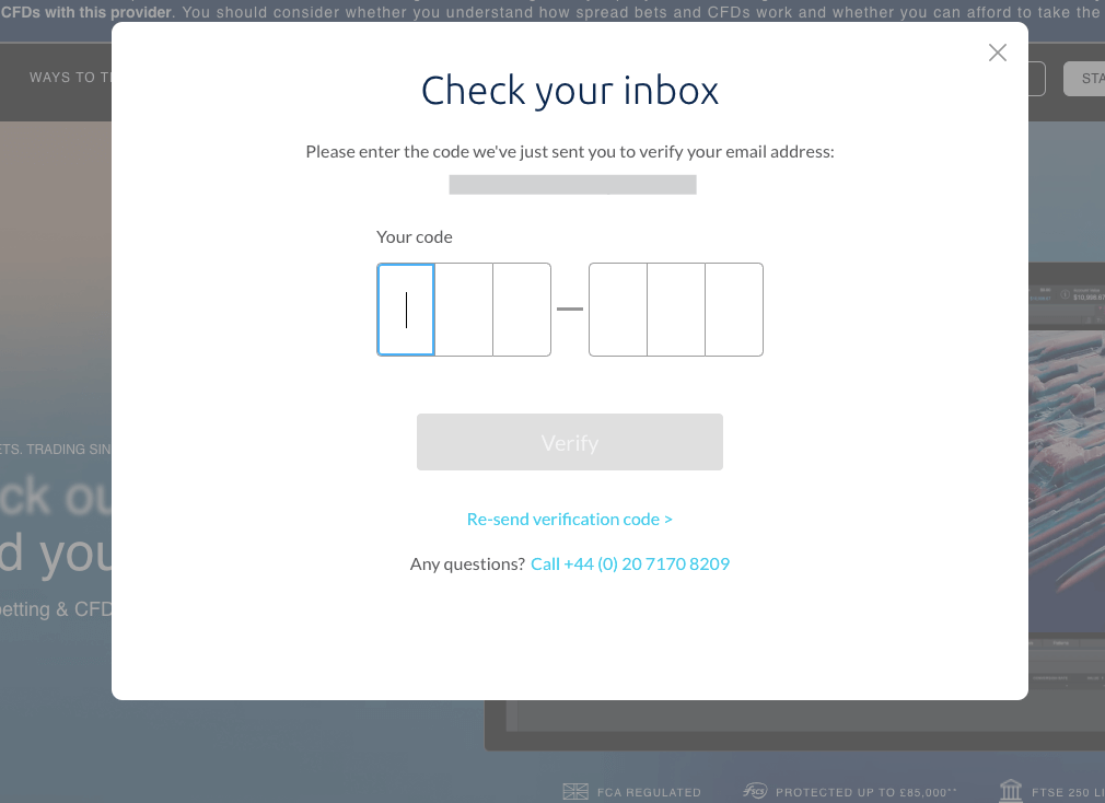 CMC Markets UK Email Verification