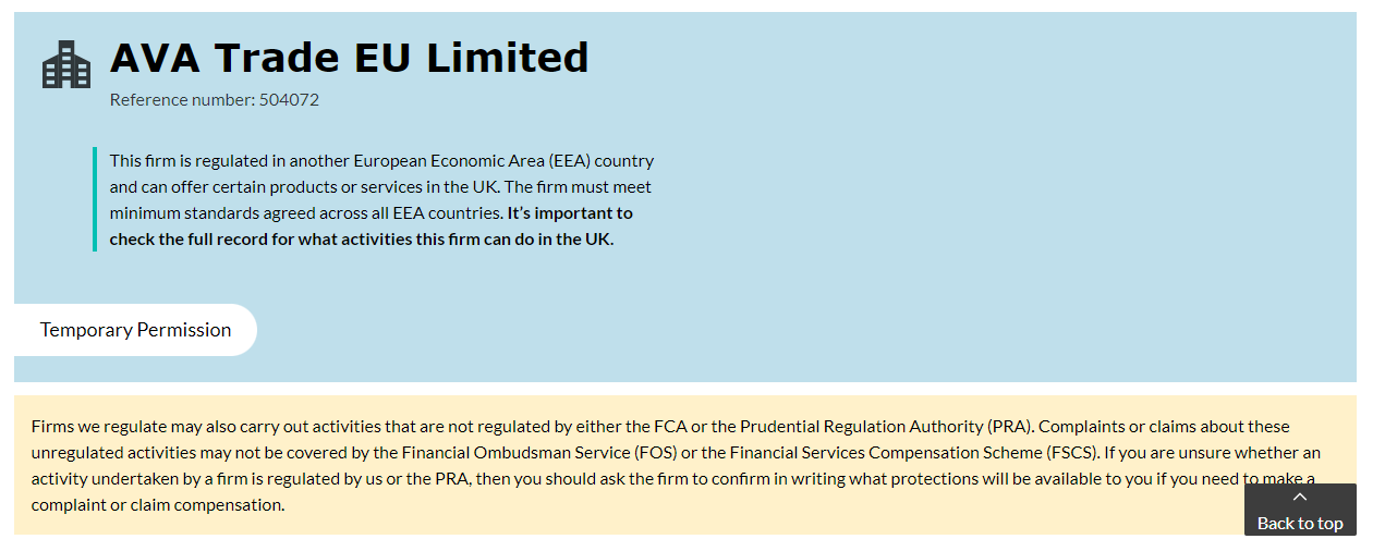 AvaTrade FCA Regulation