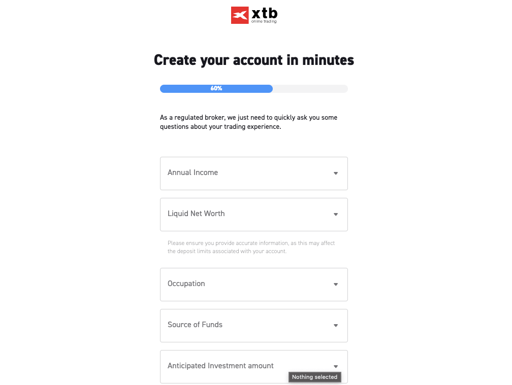 Create Account on XTB UK 