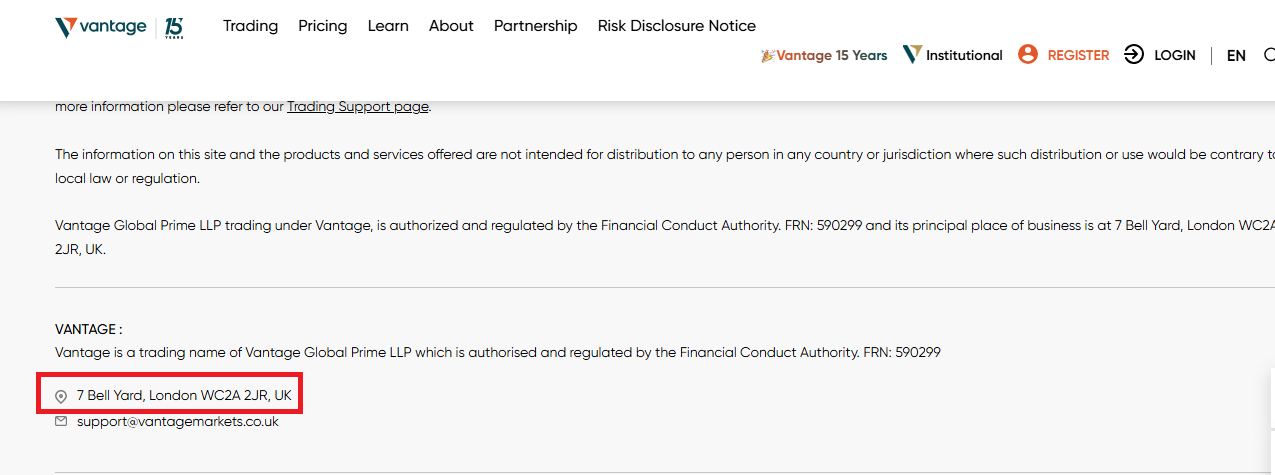 Vantage Markets FCA compliance